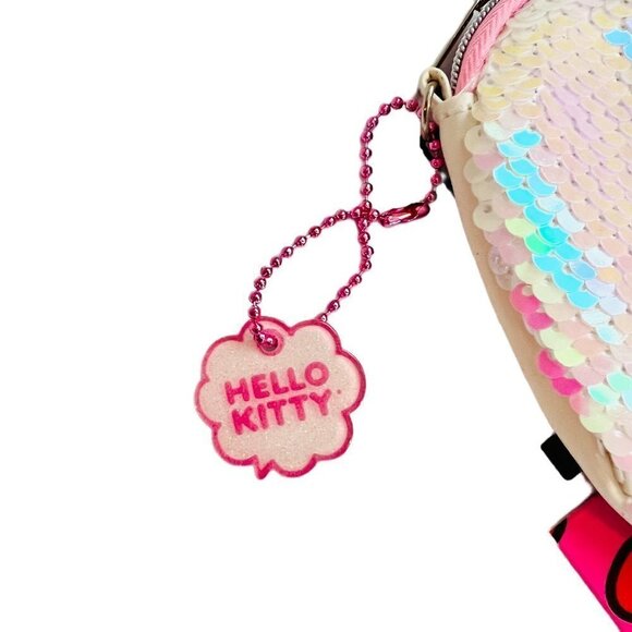 HELLO Kitty Sequin Heart Shape Cosmetic Bag - Picture 3 of 6